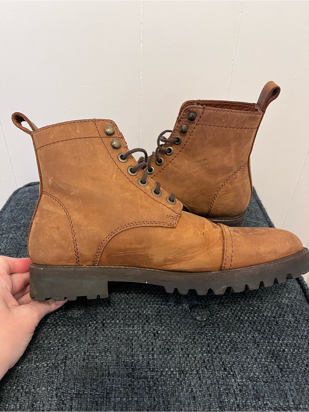Patina Brown Lace Up Boots - Picture 6 of 11
